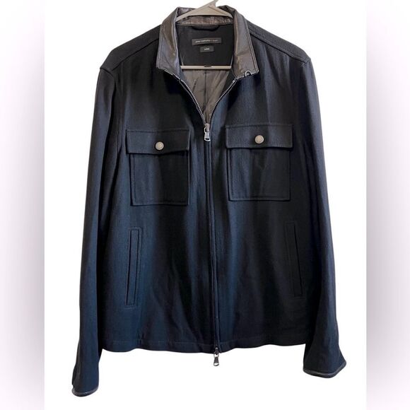 John Varvatos Luxe Black Zip Jacket Men’s - Picture 1 of 13